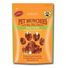 Pet Munchies Dog Treat Duck Twist 8x80g - North East Pet Shop Pet Munchies