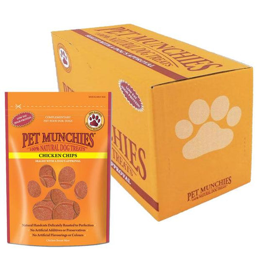 Pet Munchies Dog Treats Ckn Chips 8x100g - North East Pet Shop Pet Munchies