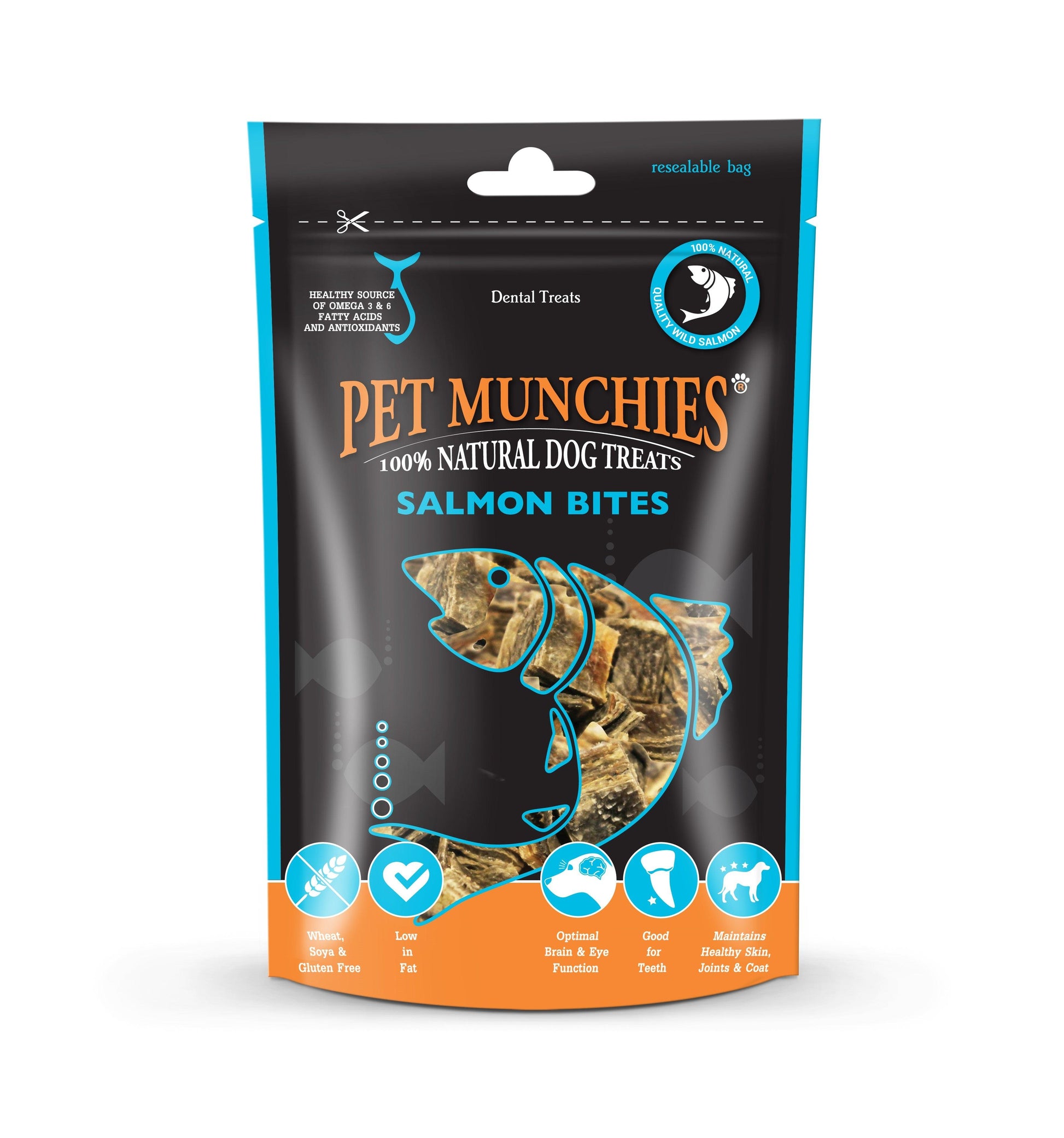 Pet Munchies Salmon Bites 8x90g - North East Pet Shop Pet Munchies