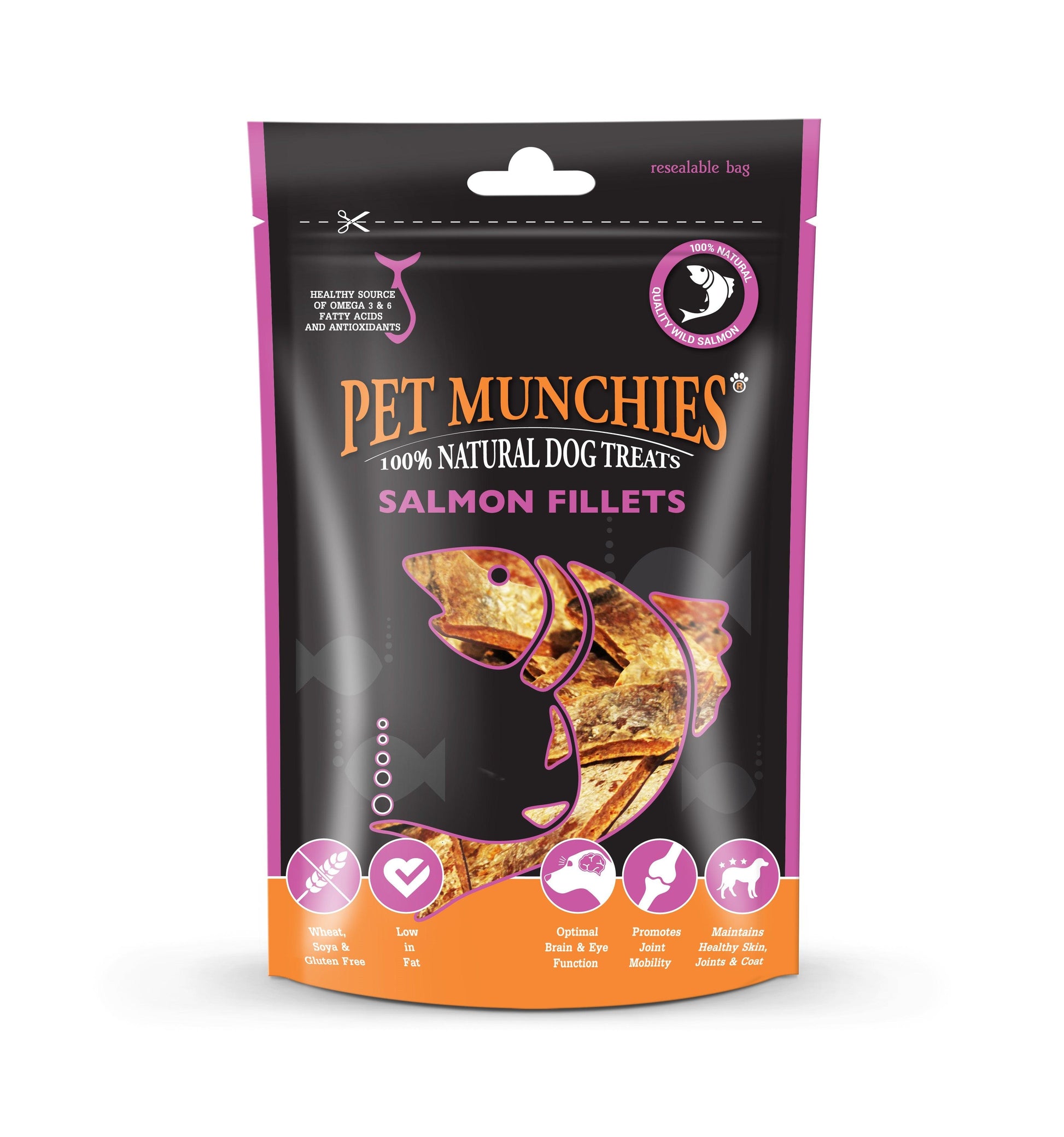 Pet Munchies Salmon Fillets 8x90g - North East Pet Shop Pet Munchies