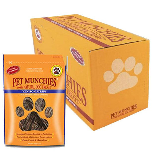 Pet Munchies Venison Strips 8x75g - North East Pet Shop Pet Munchies