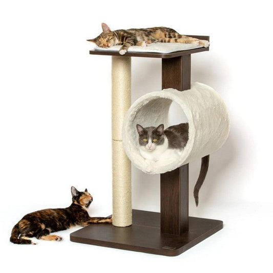 PetFusion Modern Cat Tree House & Tall Scratching Post 84 cm tall - North East Pet Shop PetFusion