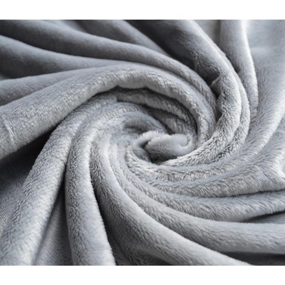 PetFusion Premium Pet Blanket Medium 112x86cm Gray.Reversible Micro Plush - North East Pet Shop PetFusion