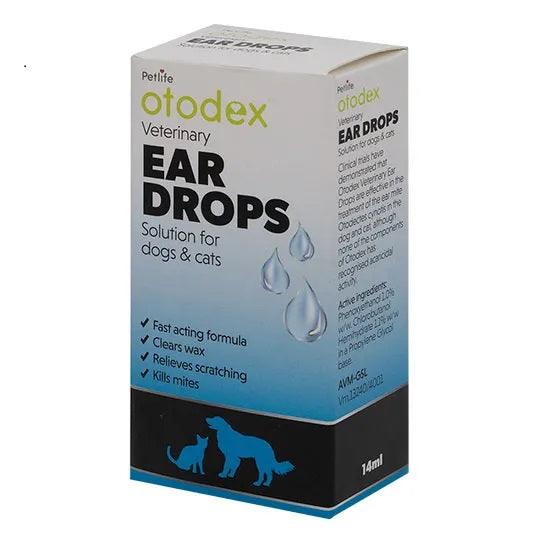 Petlife Otodex Ear Drops 14ml - North East Pet Shop Petlife International