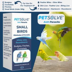 Petsolve Anti-Parasite Small Bird, 10ml - North East Pet Shop Petsolve
