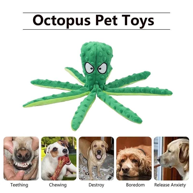 Plush Squeak & Crinkle Octopus - North East Pet Shop North East Pet Shop