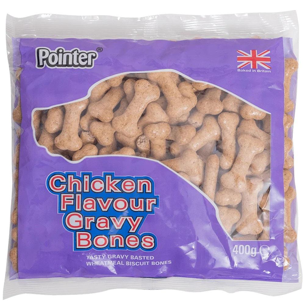 Pointer Chick Flavour Gravy Bones 6x400g - North East Pet Shop Pointer