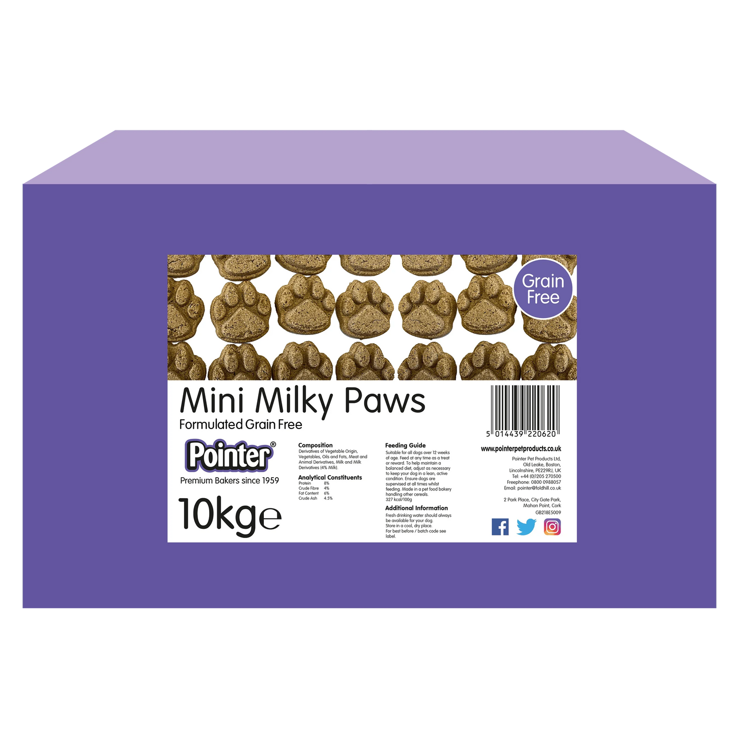 Pointer Milky Mini Paws 1kg - North East Pet Shop Pointer