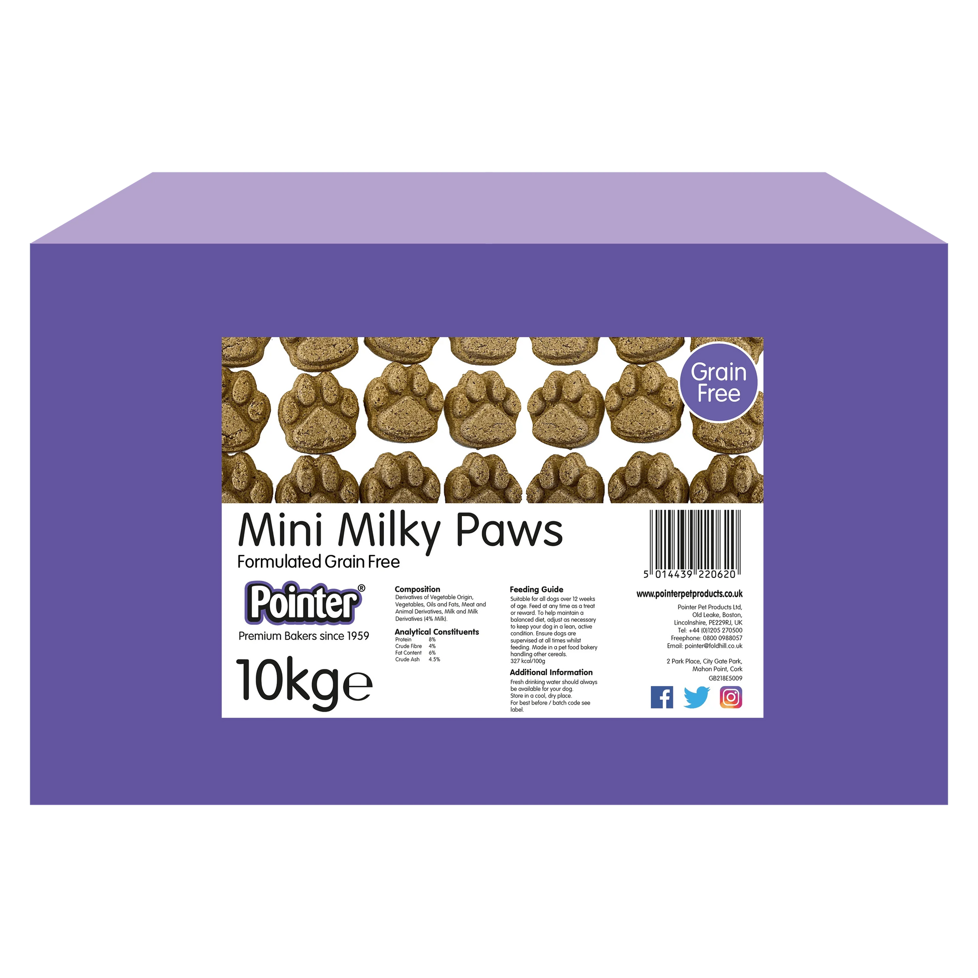 Pointer Milky Mini Paws 1kg - North East Pet Shop Pointer