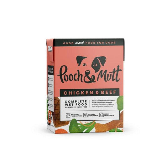 Pooch & Mutt Chicken & Beef 375g Tetra Pack - North East Pet Shop Pooch & Mutt