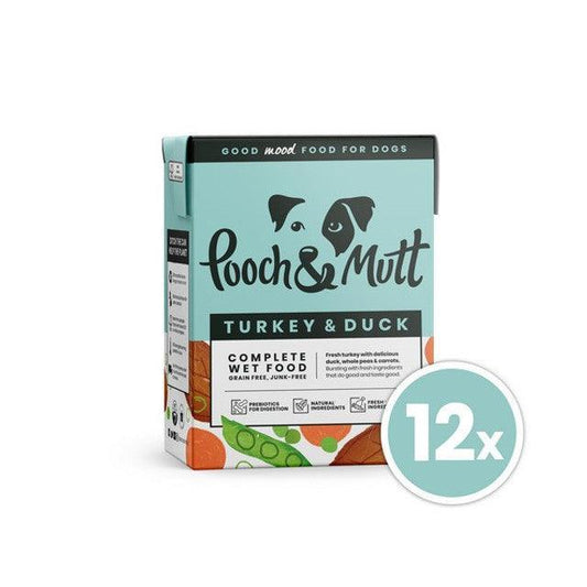 Pooch & Mutt Turkey Duck 375g 12 Tetra Pack - North East Pet Shop Pooch & Mutt