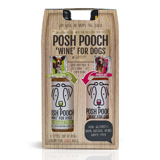 Posh Pooch Wine For Dogs Duo Pack 2x250ml - North East Pet Shop Posh Pooch