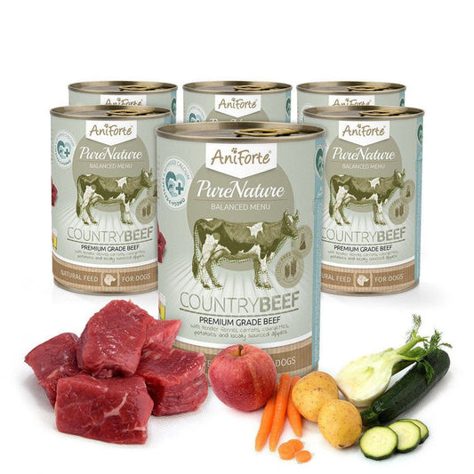 PureNature Country Beef - Wet Food for Dogs - 6 x 400g