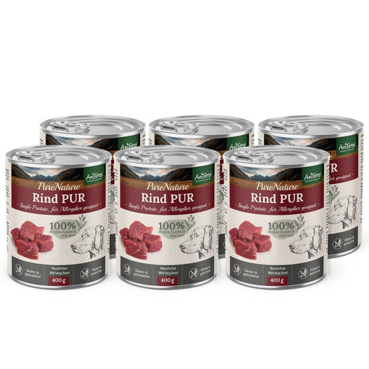 PureNature Pure Beef - Wet food for dogs 6 x 400 g