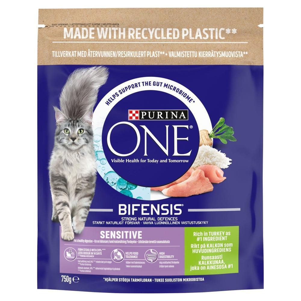 Purina One Adult Sensitive Cat Turkey & Rice 4 x 750g - North East Pet Shop Purina One