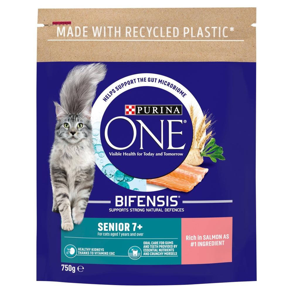 Purina One Senior 7+ Cat Salmon 4x750g - North East Pet Shop Purina One