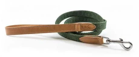 Ralph & Co Canvas & Leather Dog Lead Richmond Khaki Green - North East Pet Shop Ralph & Co