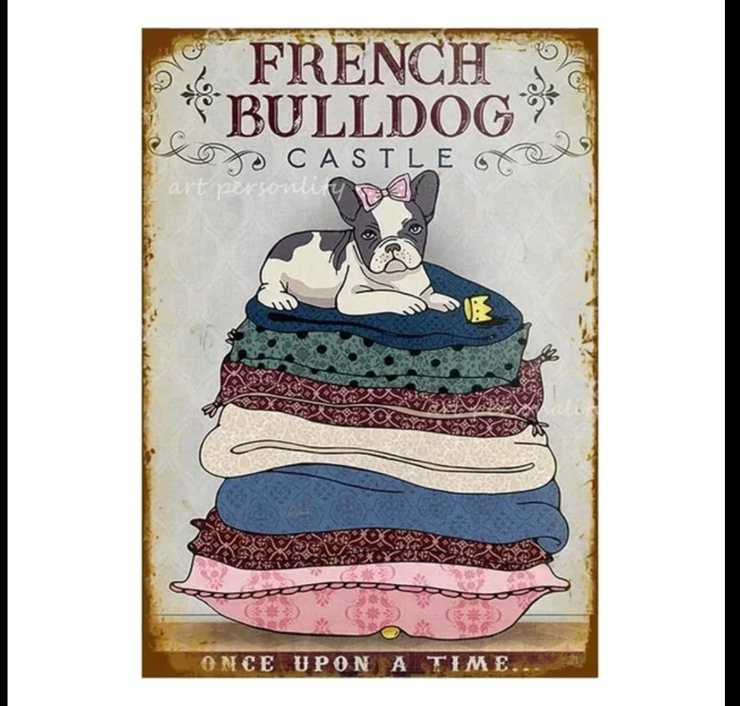 French Bulldog Tin Sign