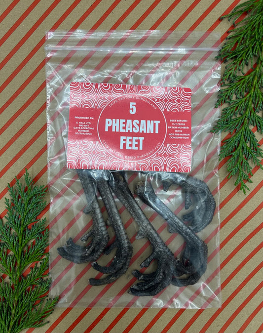 Festive Pheasant Feet - Tripefactory Sunderland - Natural Dried Dog Treats