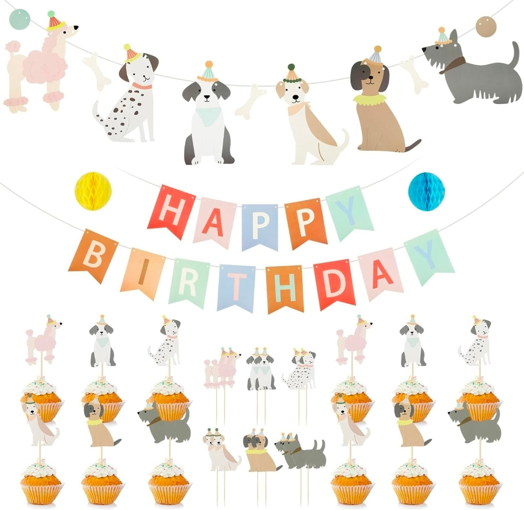 Dog Birthday Party Decoration Set - 27 Peice