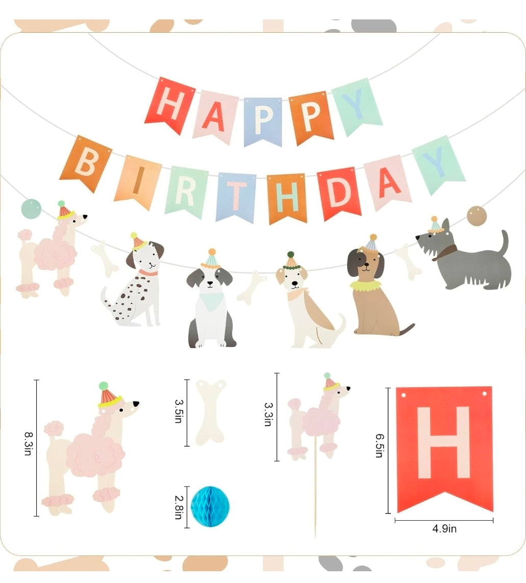 Dog Birthday Party Decoration Set - 27 Peice