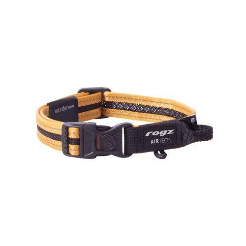 Rogz AirTech Classic Collar Burnt Ochre M - North East Pet Shop Rogz