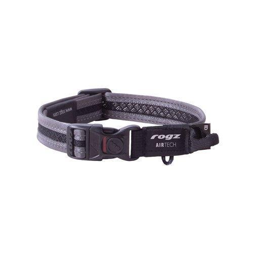 Rogz AirTech Classic Collar Platinum Grey M - North East Pet Shop Rogz