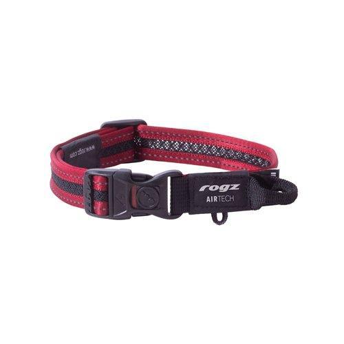 Rogz AirTech Classic Collar Rock Red M - North East Pet Shop Rogz