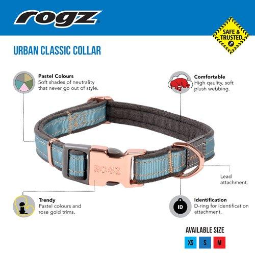 Rogz URBAN Classic Collar Gold Rush - North East Pet Shop Rogz