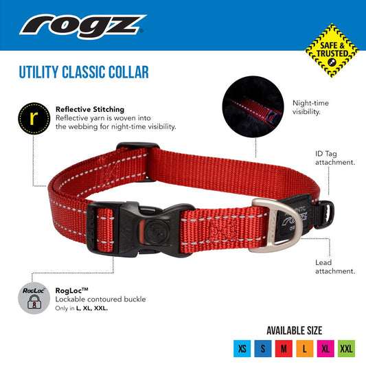 Rogz Utility Classic Collar - North East Pet Shop Rogz