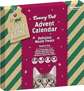 Rosewood Cupid and Comet Luxury Real Meat Cat Treat Advent Calendar - North East Pet Shop Rosewood