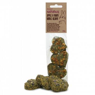 Rosewood Naturals Apple & Pansy Nibble Hearts - North East Pet Shop Rosewood