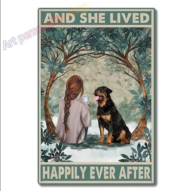 Rottweiler Tin Sign - North East Pet Shop Dog Shack UK