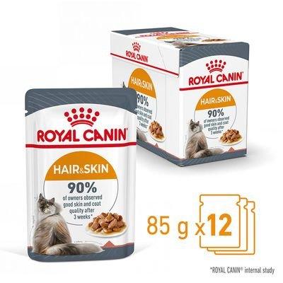 Royal Canin Hair & Skin in Gravy Pouches 12 x 85g - North East Pet Shop Royal Canin