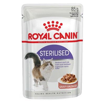 Royal Canin Sterilised Cat Food in Gravy Pouch 12 x 85g - North East Pet Shop Royal Canin