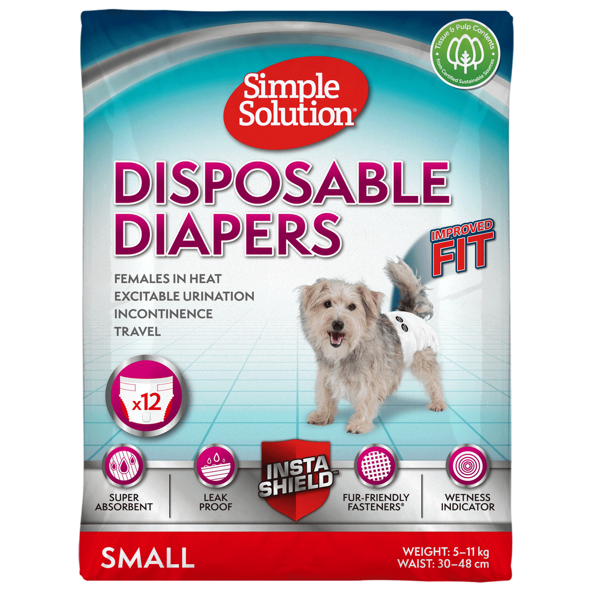 S Solution Bitch Disposable Diapers x12 - North East Pet Shop Simple Solution