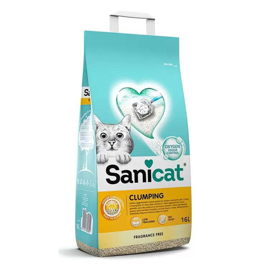 Sanicat Clumping Cat Litter, 16L LIMITED AVAILABILITY - North East Pet Shop Sanicat