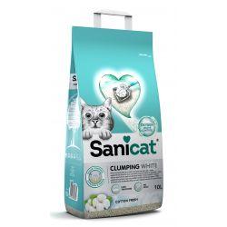 Sanicat Clumping White Cotton Fresh, 10ltr - North East Pet Shop Sanicat