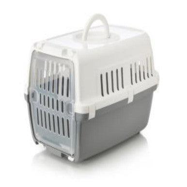 Savic Zephos 1 Plast Pet Carrier Wh/Gry 48x31.5x30 - North East Pet Shop Savic