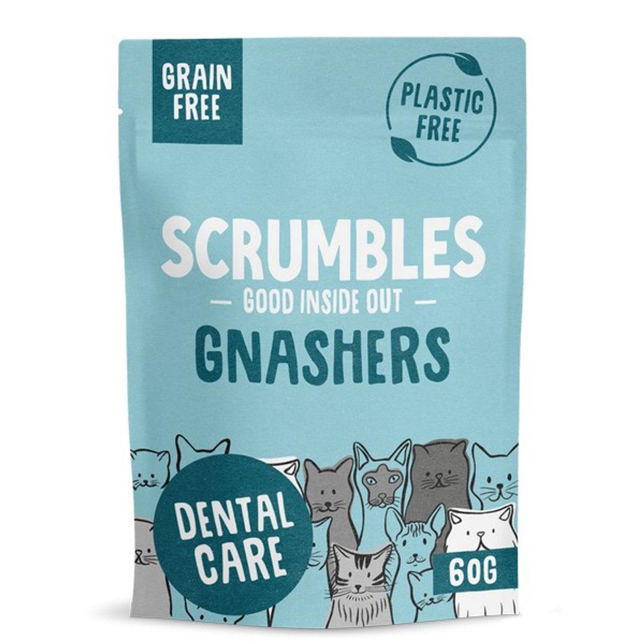 Scrumbles Cat Treats Gnashers Dental Bites 60g - North East Pet Shop Scrumbles