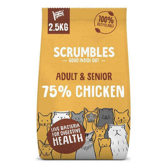 Scrumbles Dry Cat Food Adult Chicken 2.5kg - North East Pet Shop Scrumbles