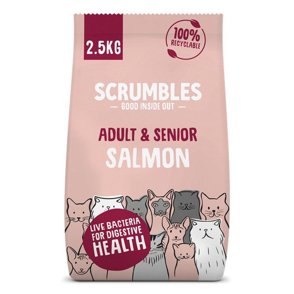 Scrumbles Dry Cat Food Adult Salmon 2.5kg - North East Pet Shop Scrumbles