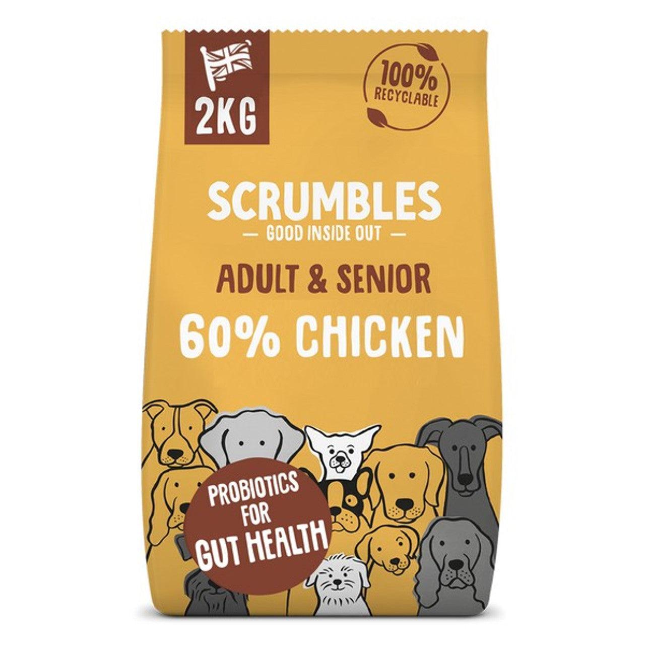 Scrumbles Dry Dog Food Adult Chicken 2kg - North East Pet Shop Scrumbles