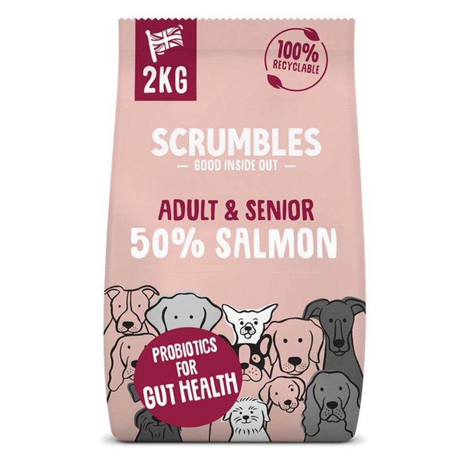 Scrumbles Dry Dog Food Adult Salmon 2kg - North East Pet Shop Scrumbles