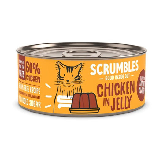 Scrumbles Wet Cat Jelly Chicken 80g - North East Pet Shop Scrumbles