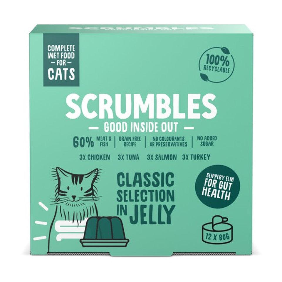 Scrumbles Wet Cat Jelly Classic Selection 12 x 80g - North East Pet Shop Scrumbles