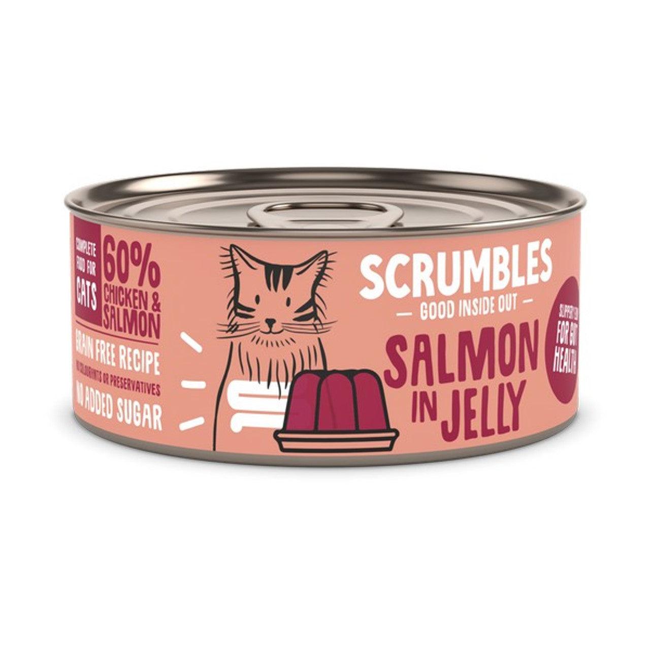 Scrumbles Wet Cat Jelly Salmon 80g - North East Pet Shop Scrumbles