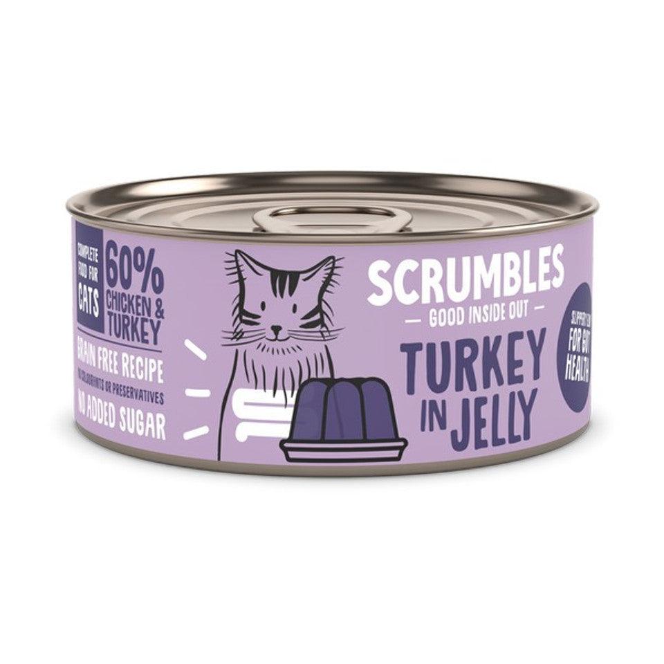 Scrumbles Wet Cat Jelly Turkey 80g - North East Pet Shop Scrumbles