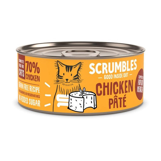 Scrumbles Wet Cat Pate Chicken 80g - North East Pet Shop Scrumbles