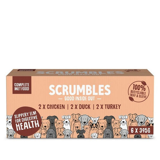 Scrumbles Wet Dog Food Meat Variety Pack 6x395g - North East Pet Shop Scrumbles